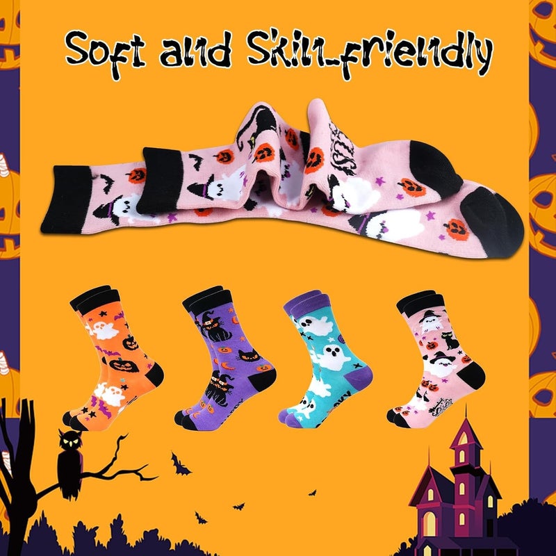 Anotion Halloween Socks - Novelty Printed Gifts for Women, Men, Teen Girls, Boys - Image 4